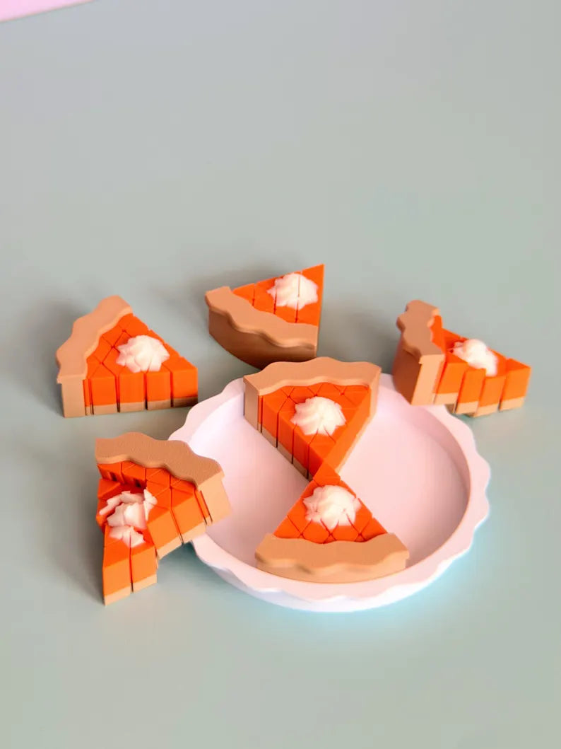 Whole Pie Sensory Toy | Articulated Collectible Pie Pan Slices