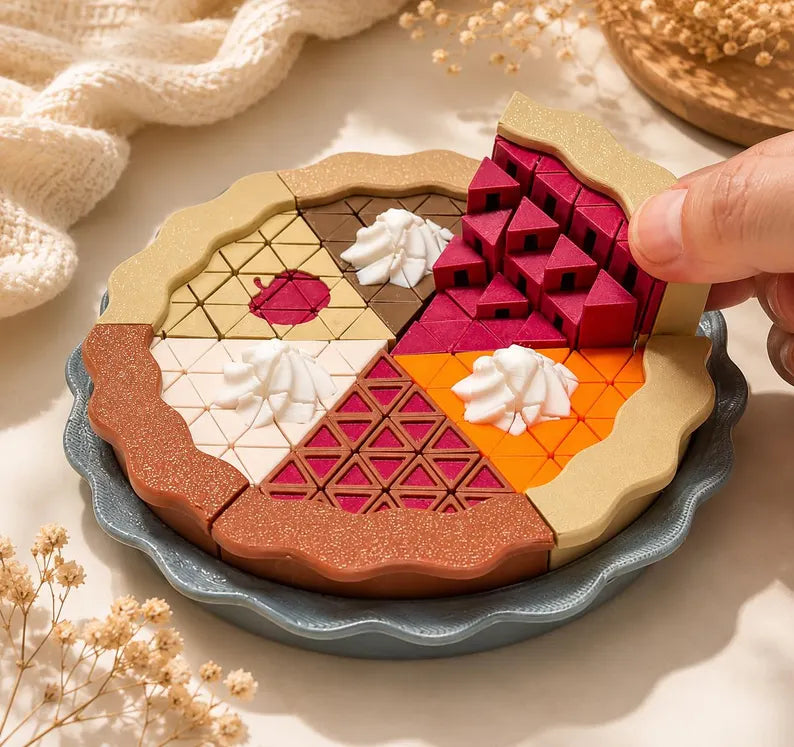 Whole Pie Sensory Toy | Articulated Collectible Pie Pan Slices