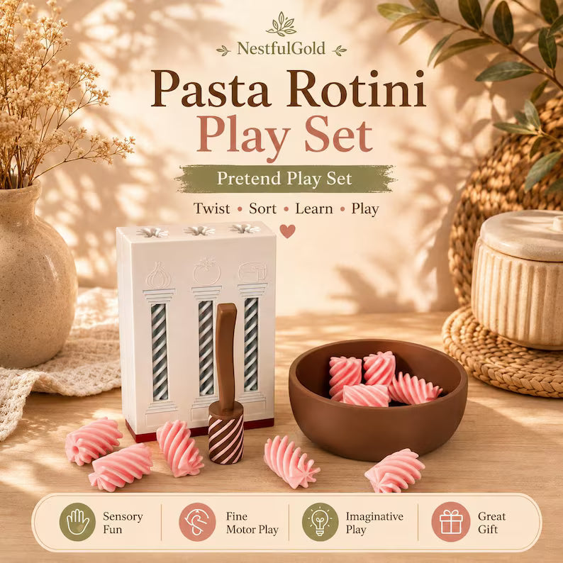 Play Kitchen Pasta Set | Pretend Food Noodles | Sensory Activity | Toddler Travel Gift