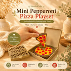 Mini Pizza Fidget Toy, Sensory Play Food (Pizza Box Included)