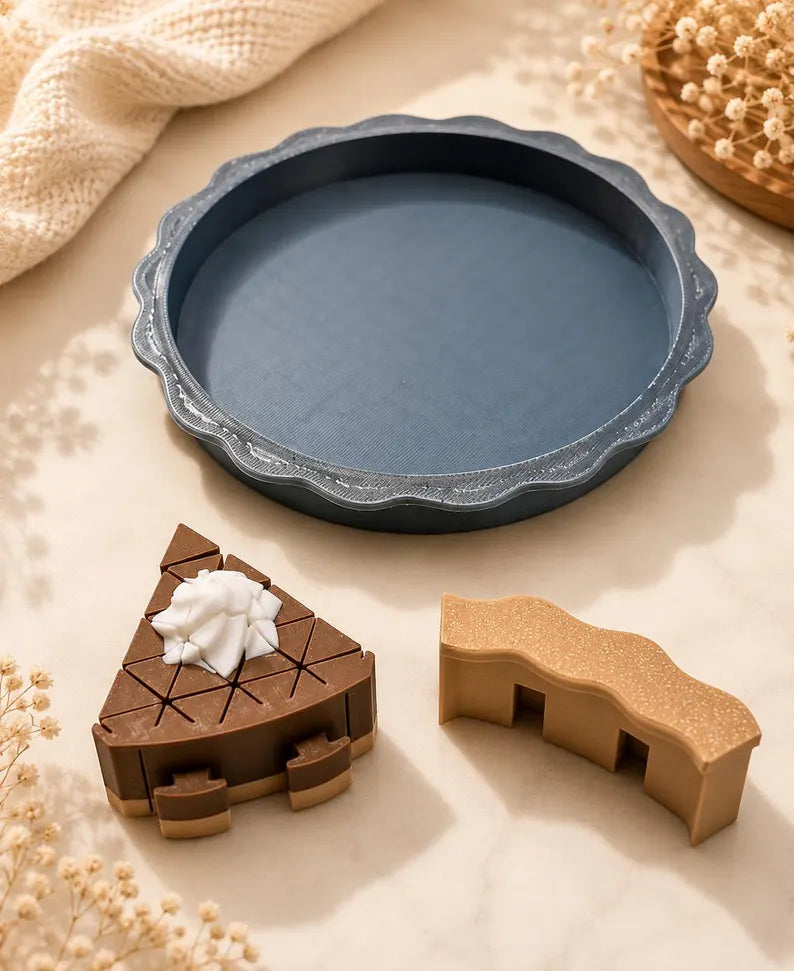 Whole Pie Sensory Toy | Articulated Collectible Pie Pan Slices