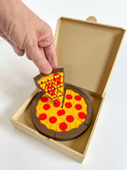 Mini Pizza Fidget Toy, Sensory Play Food (Pizza Box Included)