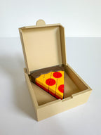 Mini Pizza Fidget Toy, Sensory Play Food (Pizza Box Included)