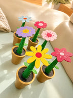 Magic Growing Flower Garden Playset, Magnetic Watering Can Pretend Playset, Interactive Kids Gardening Gift