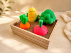 Vegetable Garden Fidget Set, Sensory Pretend Play Toy, Broccoli Corn Carrot & Radish