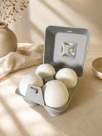 Fried Egg Playset with Carton | 4 Fidget Fabric Eggs | Sensory Pretend Kitchen Food Toy