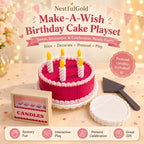 Make a Wish Birthday Cake Playset | Pretend Food, Candles, Sensory Kids Party Toy