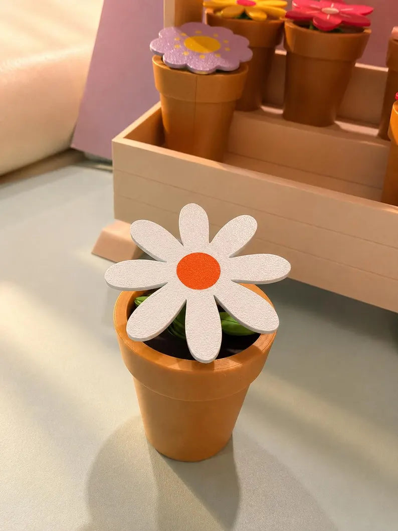 Magic Growing Flower Garden Playset, Magnetic Watering Can Pretend Playset, Interactive Kids Gardening Gift