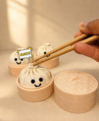 Happy Bao Bun Fidget Clicker, Dim Sum Sensory Toy