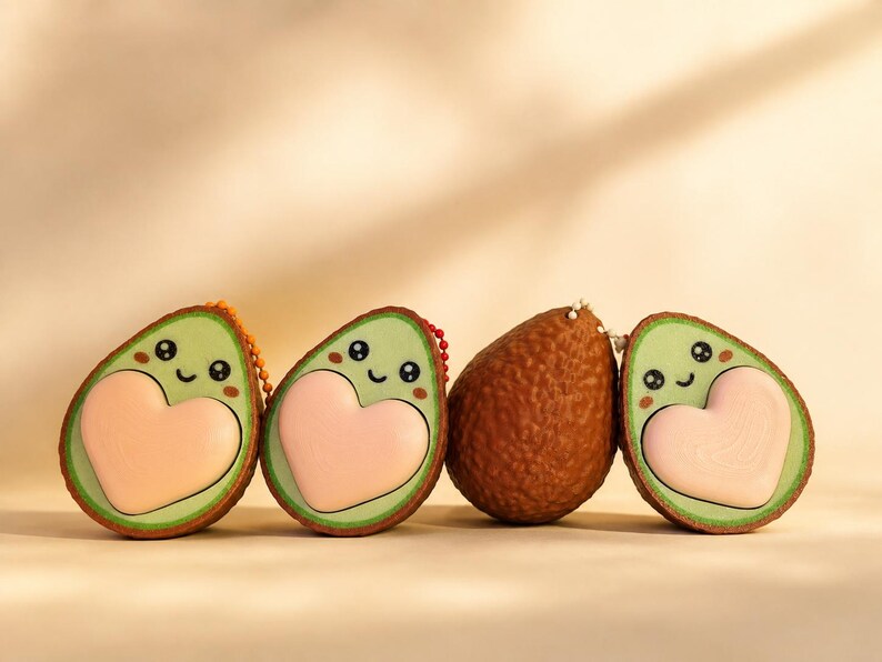 Avocado Fidget Clicker, Sensory Desk Toy, Stress Relief Toy