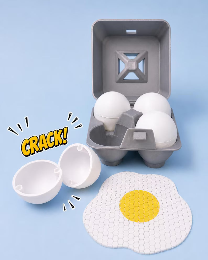 Fried Egg Playset with Carton - NestfulGold product photo