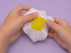 Fried Egg Playset with Carton | 4 Fidget Fabric Eggs | Sensory Pretend Kitchen Food Toy