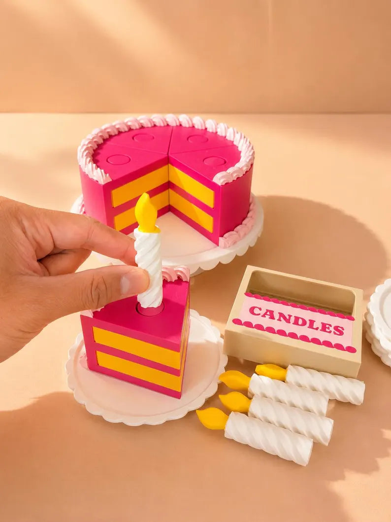 Make a Wish Birthday Cake Playset | Pretend Food, Candles, Sensory Kids Party Toy