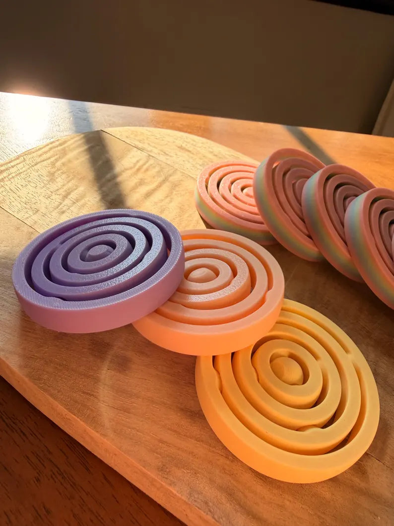 5-Ring Air Spinner Fidget, Quiet Sensory Desk Toy, Pocket Spinner