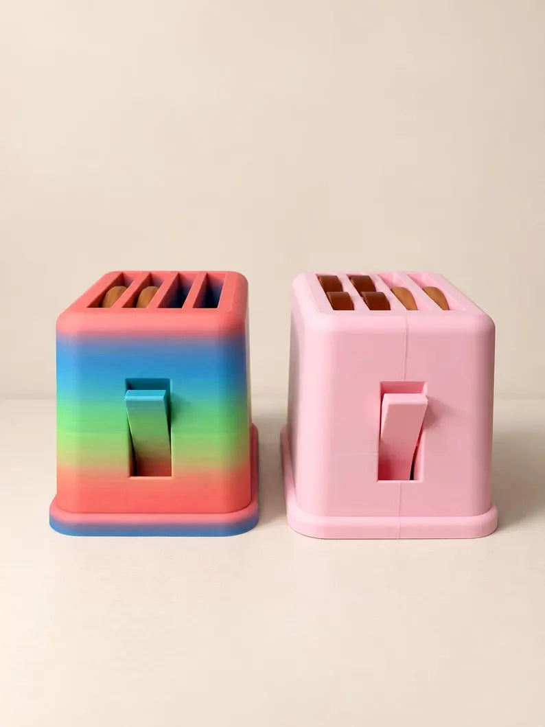 Interactive Pretend Play Toaster Set, Waffles & Toast, Kids Kitchen Toy