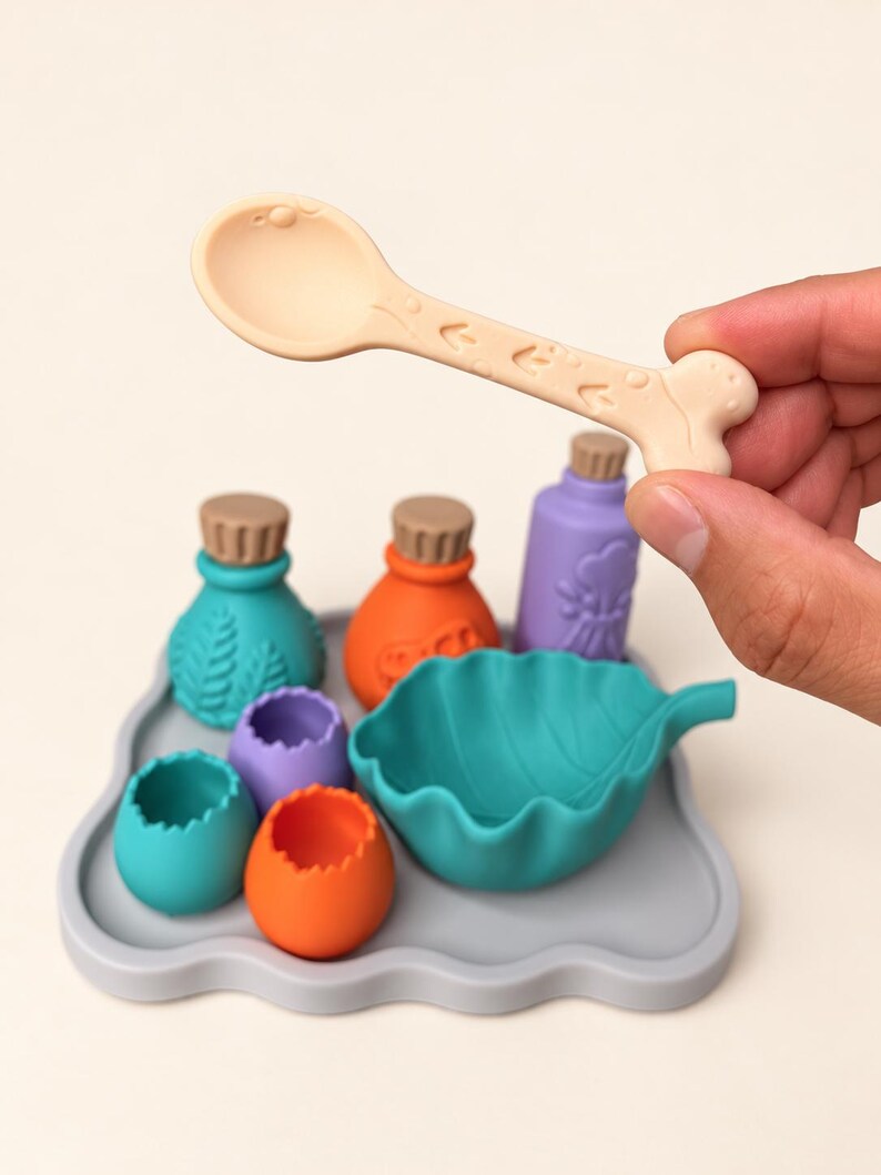 Prehistoric Dinosaur Potion Playset, Dino Pretend Potion Kit, Sensory Mixing Set, Kids Imaginative Play Gift