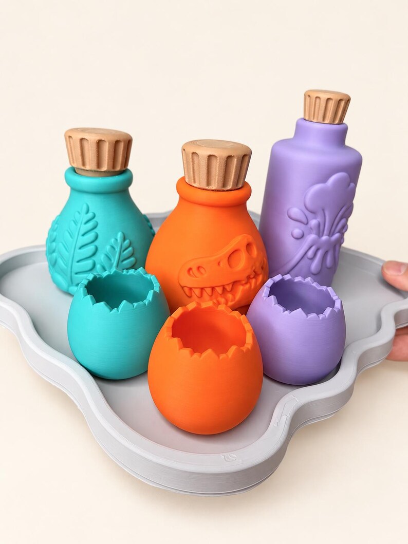 Prehistoric Dinosaur Potion Playset, Dino Pretend Potion Kit, Sensory Mixing Set, Kids Imaginative Play Gift