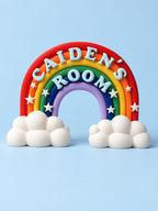 Personalized Rainbow Name Sign, Custom Name Stand Decor or Pencil Pen Holder, Kids Desk & Room Decor, Teacher Gift