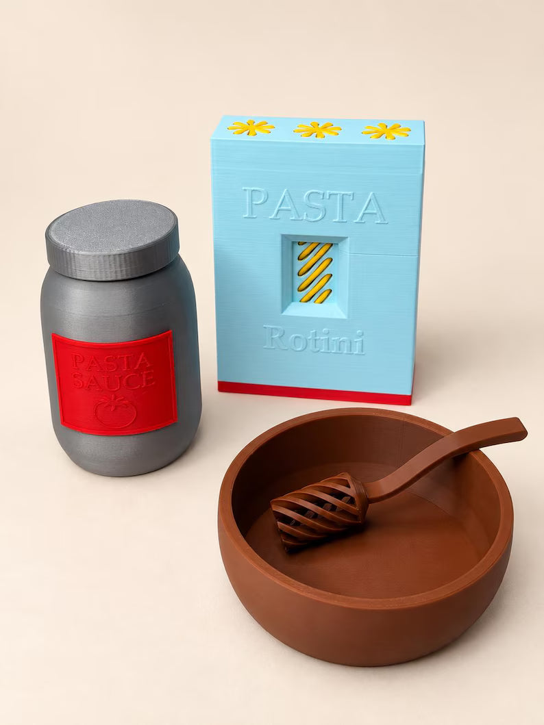Pasta Play Set, Pretend Food Noodles, Play Kitchen Sensory Toy