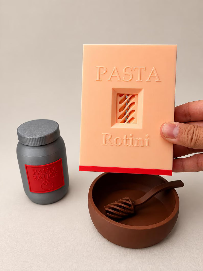 Pasta Play Set, Pretend Food Noodles, Play Kitchen Sensory Toy