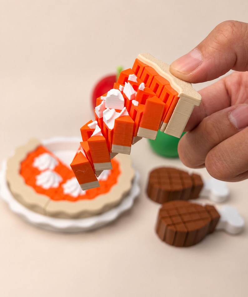 Thanksgiving Fidget Toy Set | Pumpkin Pie, Turkey Legs & Apples