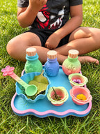 Enchanted Garden Potion Play Set, Fairy Pretend Play Toy, Sensory Bin Accessories, Flower Potion Bottles, Magical Kids Gift