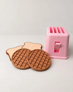 Interactive Pretend Play Toaster Set, Waffles & Toast, Kids Kitchen Toy