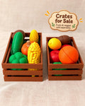 Fruit & Vegetable Play Food Crate - NestfulGold product photo