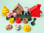 Three Little Pigs Sensory Play Set, Storytelling Toy, Pretend Play & Story Retelling Activity