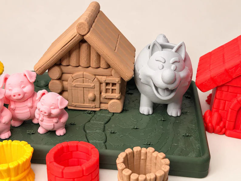 Three Little Pigs Sensory Play Set, Storytelling Toy, Pretend Play & Story Retelling Activity