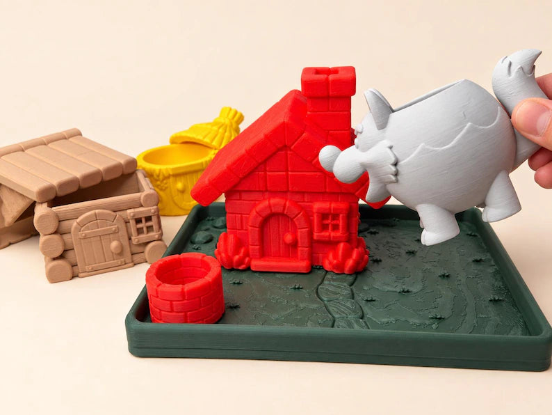 Three Little Pigs Sensory Play Set, Storytelling Toy, Pretend Play & Story Retelling Activity