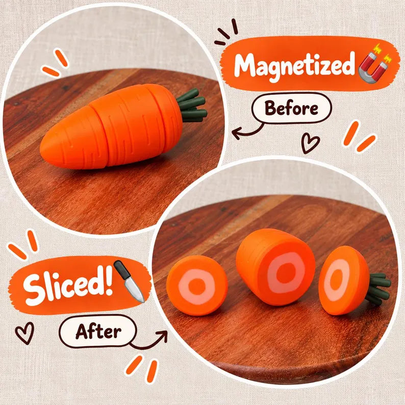Magnetic Sliceable Food Toy, Choose One Fruit or Vegetable