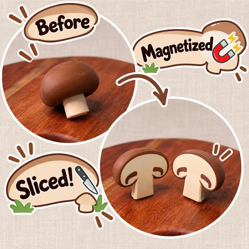 Magnetic Sliceable Food Toy, Choose One Fruit or Vegetable
