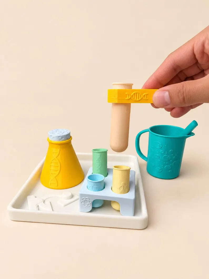 Kids Science Playset, Pretend Lab Mixing Set, Pour & Play Little Scientist Sensory Toy