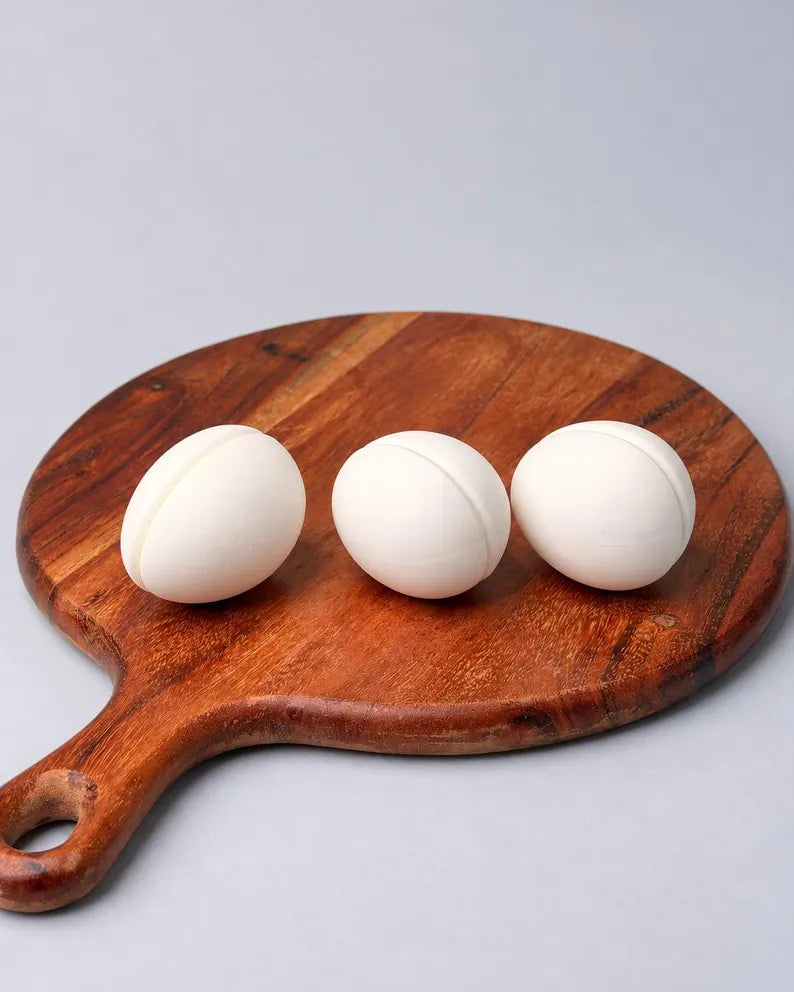 Magnetic Sliceable Egg Toy Set of 3, Pretend Play Food for Kids Kitchen