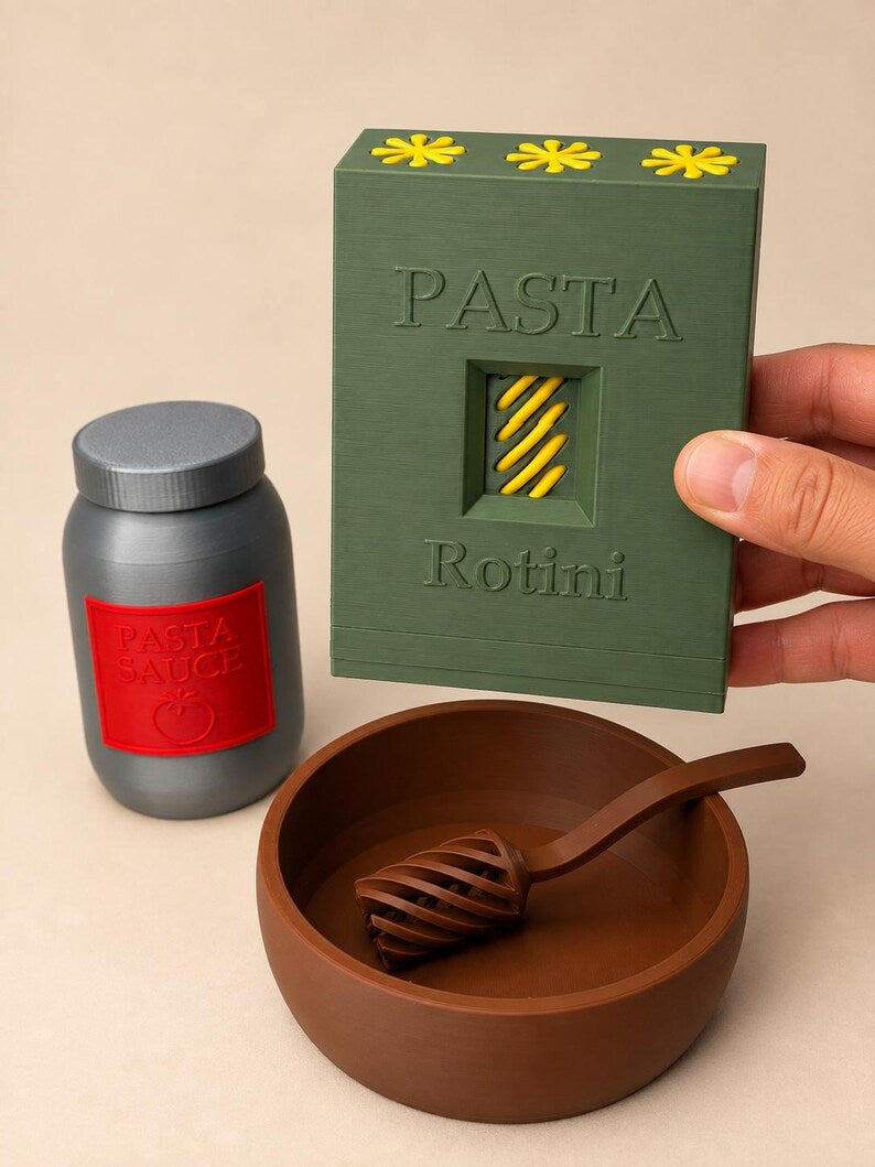Pasta Play Set, Pretend Food Noodles, Play Kitchen Sensory Toy