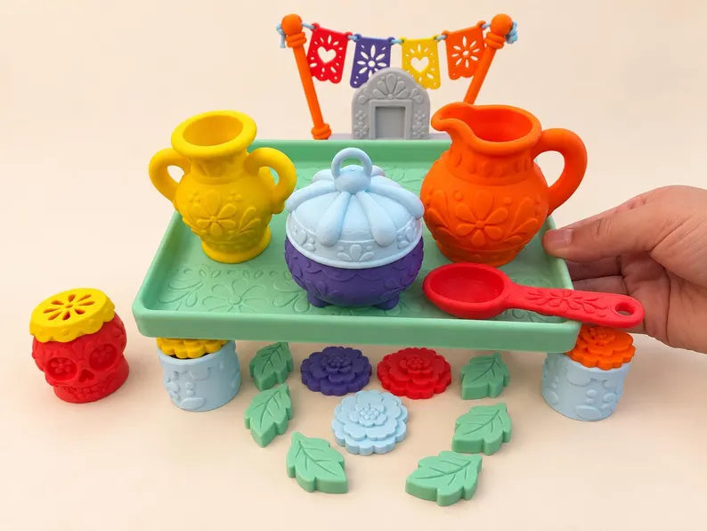 Día de los Muertos Pour & Play Set, Day of the Dead Sensory Play Activity
