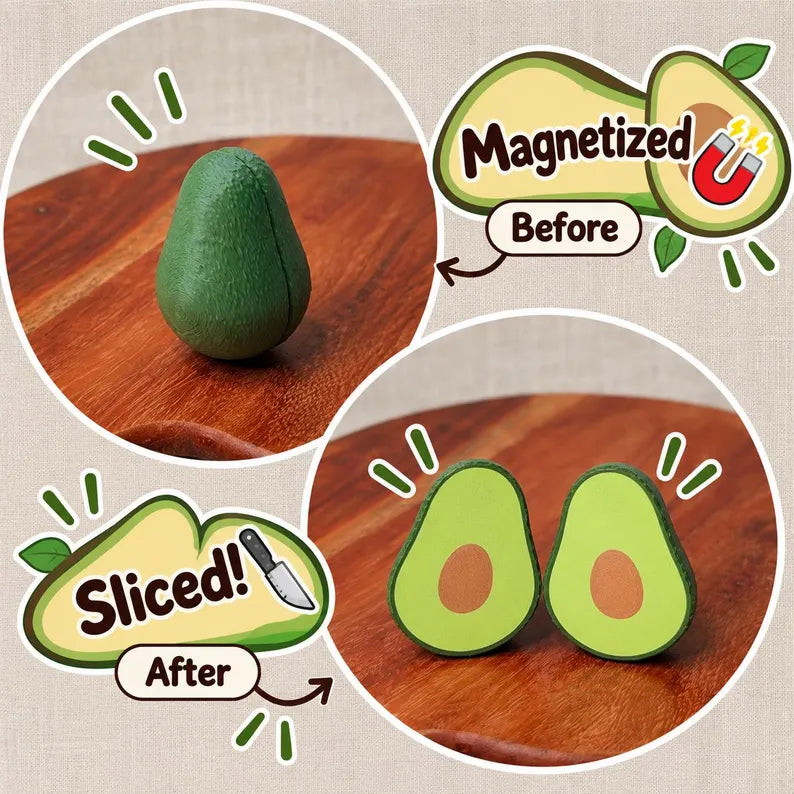 Magnetic Sliceable Food Toy, Choose One Fruit or Vegetable
