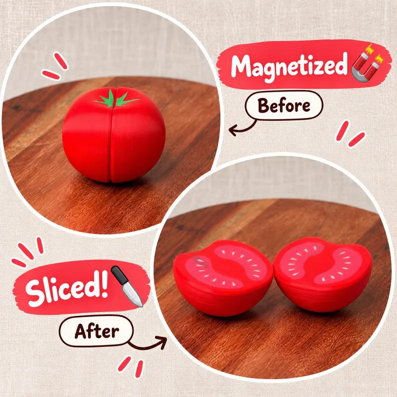Magnetic Sliceable Food Toy, Choose One Fruit or Vegetable