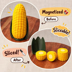 Magnetic Cutting Food Set, 5-Piece Fruit & Vegetable Pretend Play Kitchen Toy