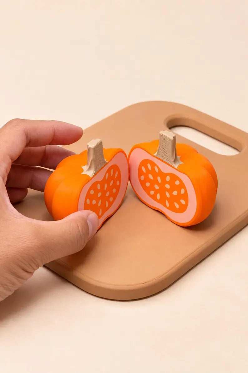 Magnetic Cutting Food Set, 5-Piece Fruit & Vegetable Pretend Play Kitchen Toy