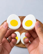 Magnetic Sliceable Egg Toy Set of 3, Pretend Play Food for Kids Kitchen
