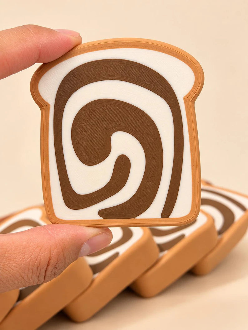 Magnetic Sliceable Bread Toy, Marble Swirl Pretend Food Loaf for Play Kitchen