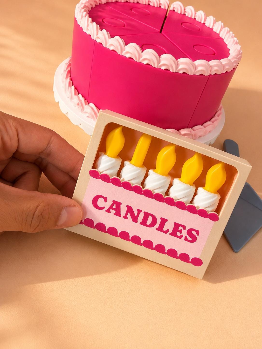 Make a Wish Birthday Cake Playset | Pretend Food, Candles, Sensory Kids Party Toy - Etsy photo 4