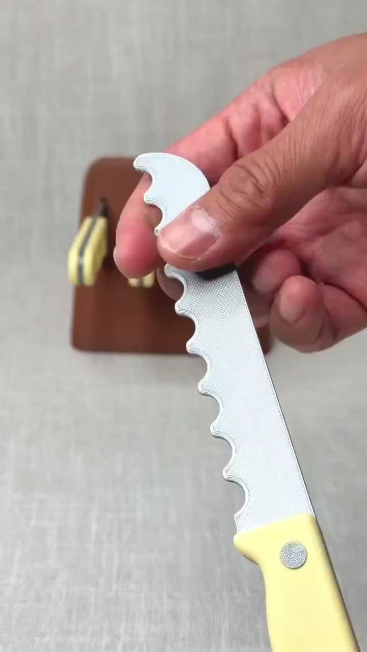 Pretend Play Knife Set with Knife Block, Toy Kitchen Knives, Little Chef Play Kitchen Accessories