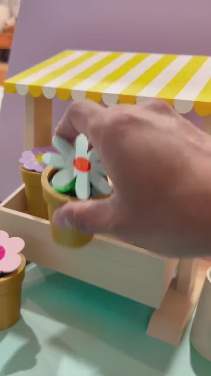 Magic Growing Flower Garden Playset, Magnetic Watering Can Pretend Playset, Interactive Kids Gardening Gift
