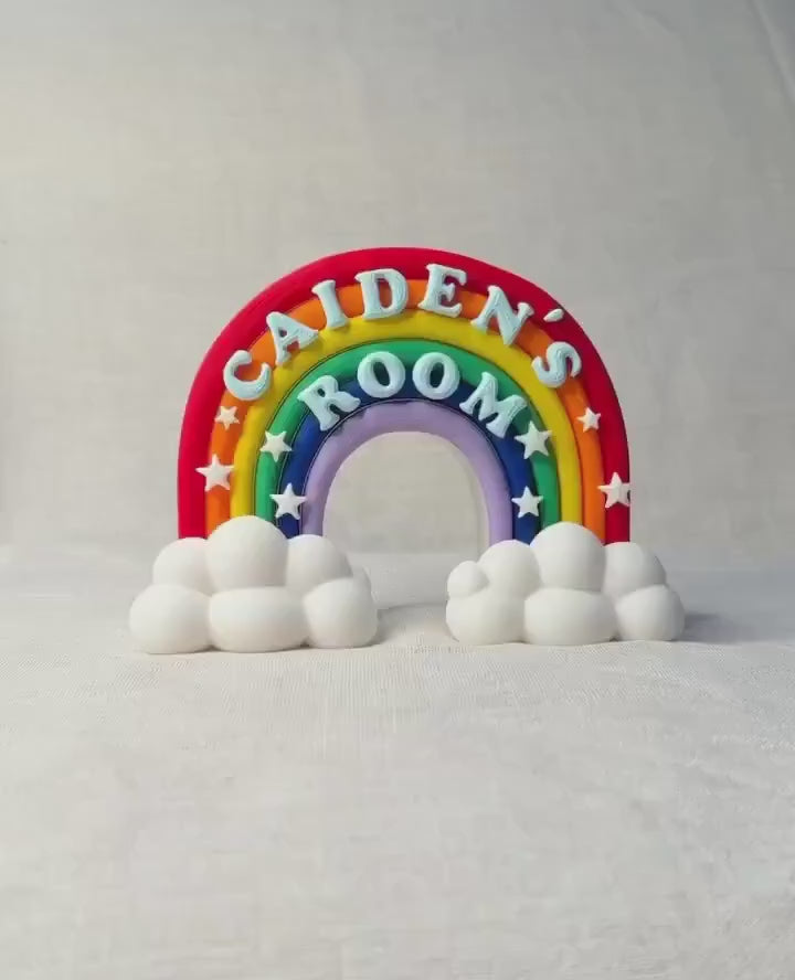 Personalized Rainbow Name Sign, Custom Name Stand Decor or Pencil Pen Holder, Kids Desk & Room Decor, Teacher Gift