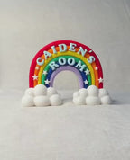Personalized Rainbow Name Sign, Custom Name Stand Decor or Pencil Pen Holder, Kids Desk & Room Decor, Teacher Gift
