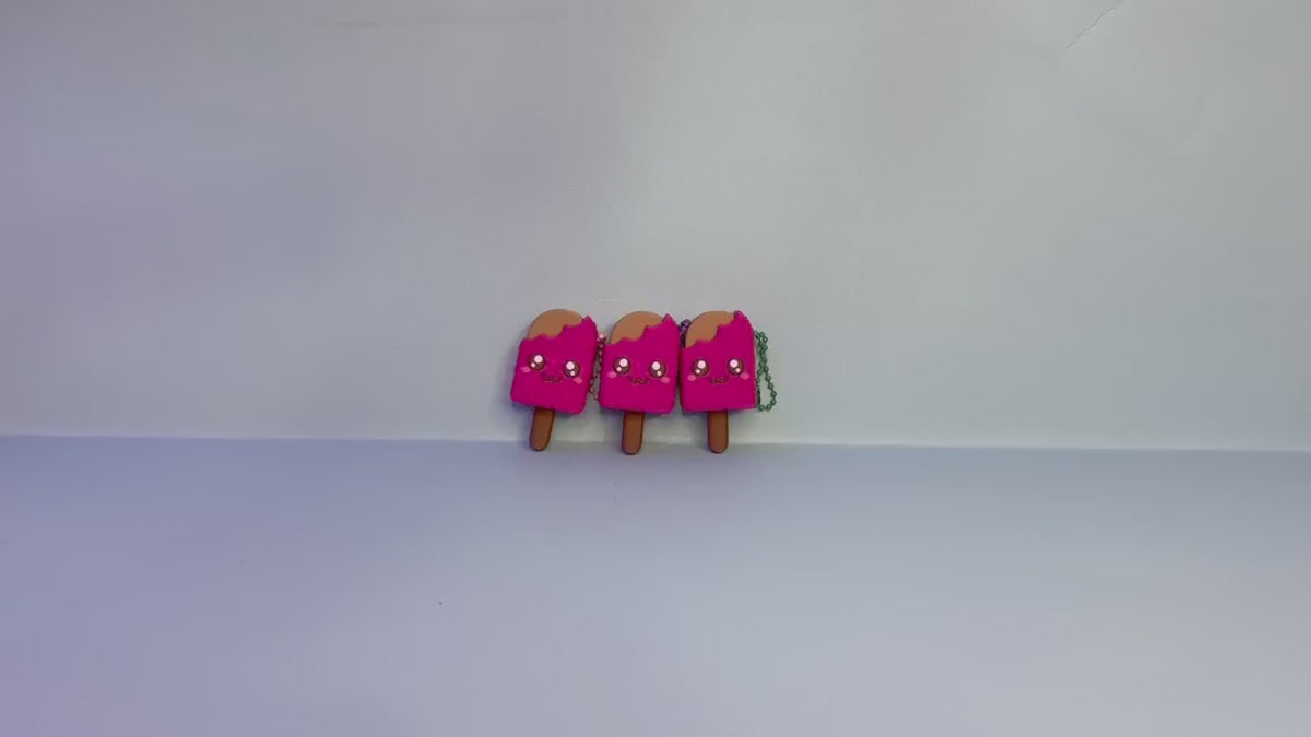 Chocolate Crunch Popsicle Clicker Keychain, Fidget Toy, Sensory Foodie Gift