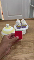 Mini Cupcake Candle Playset, Pretend Birthday Bakery Toy, Sensory Party Activity for Kids